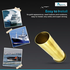 Marine City Brass Drain Tube – Corrosion-Resistant, Smooth, 3-7/8” x 1-1/4”