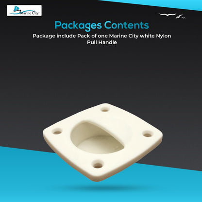 Marine City Nylon Pull Handle – White Corrosion-Resistant Marine Grab Handle MARINE CITY