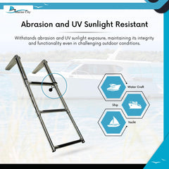 Marine City Polyethylene Black Ball Bungee Cord for 3-Step Telescoping Ladder