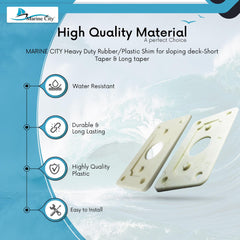 MARINE CITY Marine Antenna Mount Shim Kit Plastic Shims Short & Long Taper