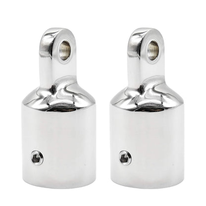 Marine City 316 Stainless Steel Round Outside Eye End for Bimini Top (Pack of 2)