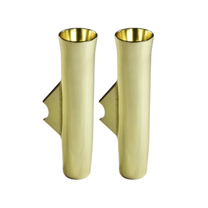 Marine City Gold Powder Coated Aluminum Flared Weld-On Fishing Rod Holder