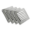 Marine City 304 Stainless Steel Rectangle Stamped Louvered Vent – (Pack of 4)