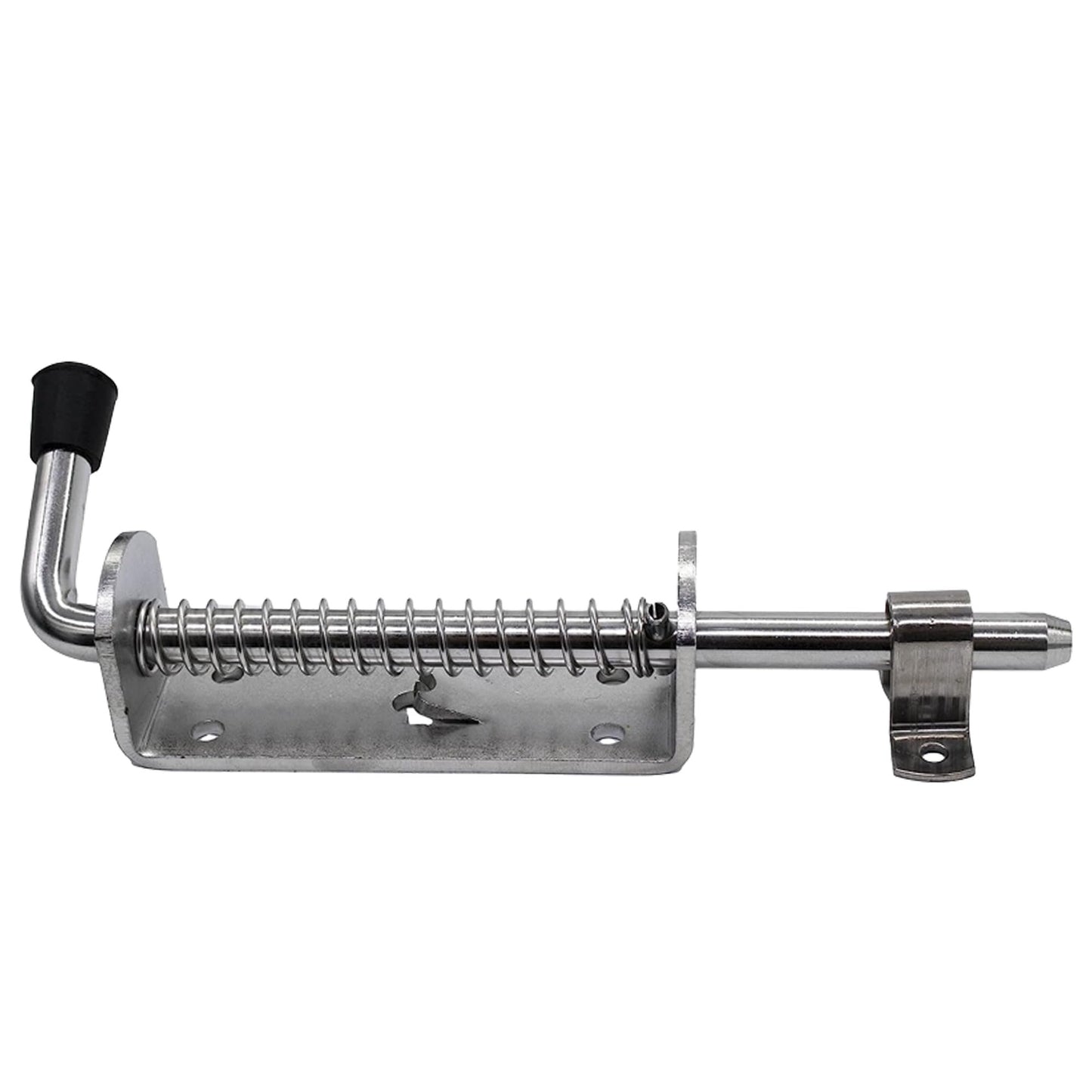 Marine City 8-1/2" Spring Latch Barrel Bolt with Cradle – 304 Stainless Steel
