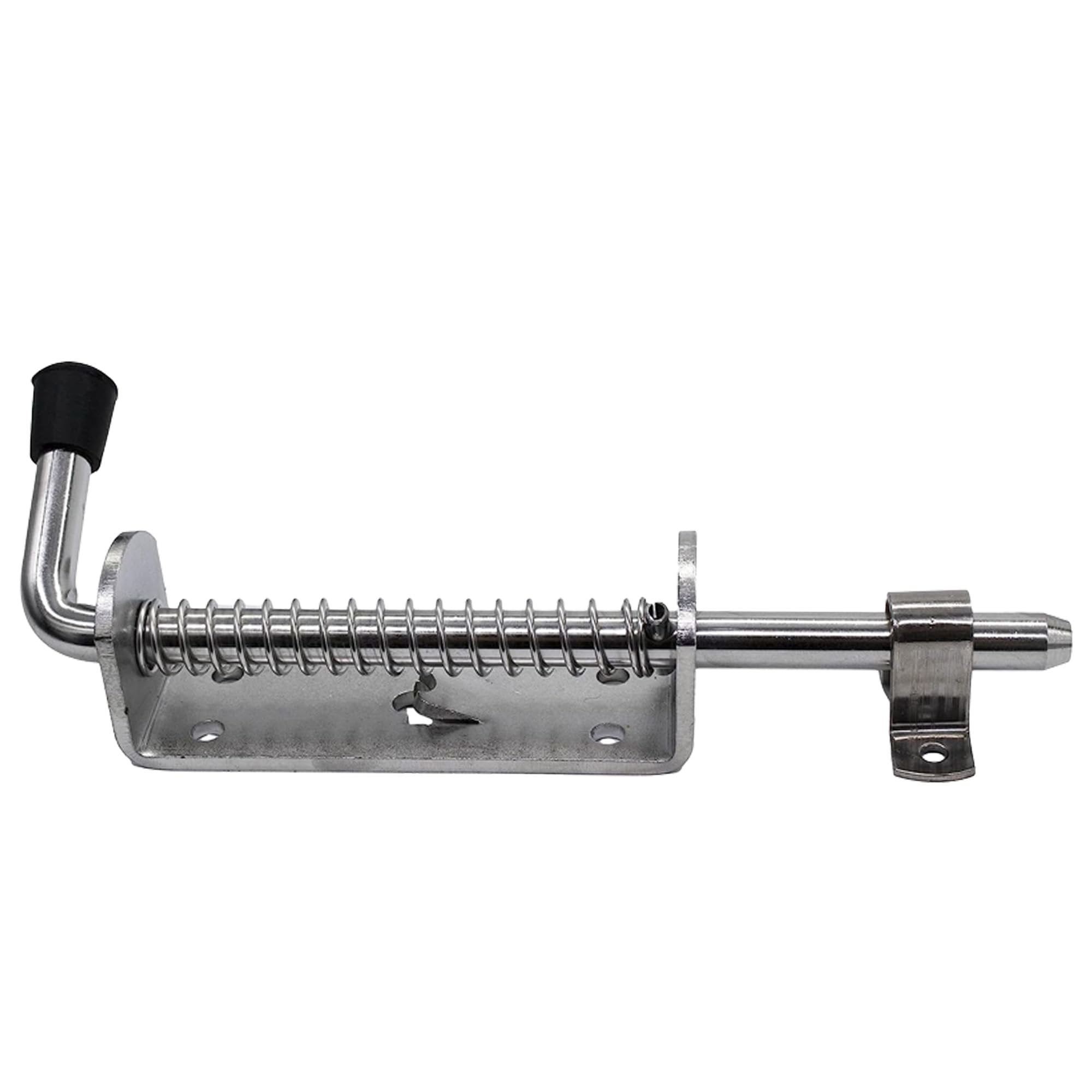 Marine City 8-1/2" Spring Latch Barrel Bolt with Cradle – 304 Stainless Steel