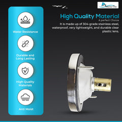 Marine City Flush Mount Red LED Caution Light 3