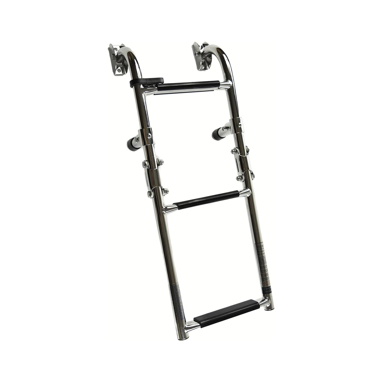 Marine City Escalera de embarque plegable de acero inoxidable para yates y barcos de grado marino de 1+2 escalones