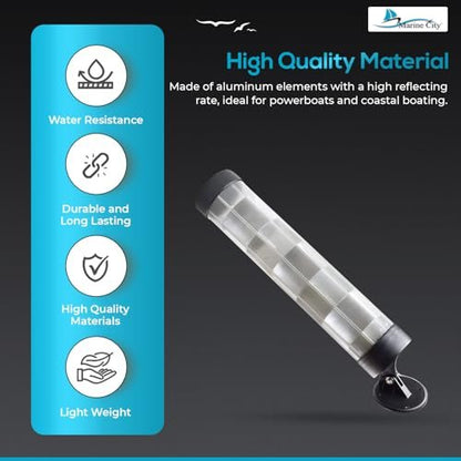 MARINE CITY Aluminum 24” Tube Radar Reflector – 40 SQ FT Reflective Area