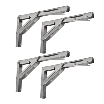 Marine City 304 Stainless Steel Folding Table Bracket – 12” Long Release Arm