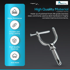 Marine City Shaft Rowlock/Oarlock – 316 Stainless Steel, Heavy Duty (Pack of 2)