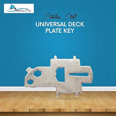 Marine City Universal Deck Plate Key – 304 Stainless Steel with Bottle Opener