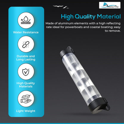 MARINE CITY Aluminum 23” Tube Radar Reflector – 40 SQ FT Reflective Area