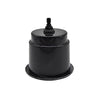 Marine City Black Closeable Plastic Cup Holder with Drain – Flush Mount Design