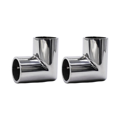 MARINE CITY 90° Elbow Two-Way Connector 304 Stainless Steel (Pack of 2)