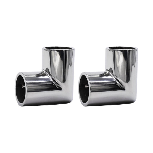 MARINE CITY 90° Elbow Two-Way Connector 304 Stainless Steel (Pack of 2)