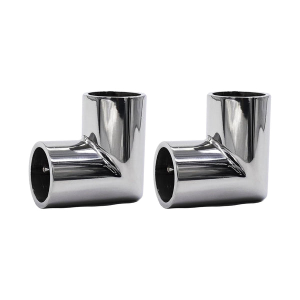 MARINE CITY 90° Elbow Two-Way Connector 304 Stainless Steel (Pack of 2)