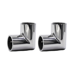 MARINE CITY 90° Elbow Two-Way Connector 304 Stainless Steel (Pack of 2)