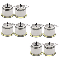 Marine City Stainless Steel Red LED Illuminated Drink Holder with Drain (8 Pcs)