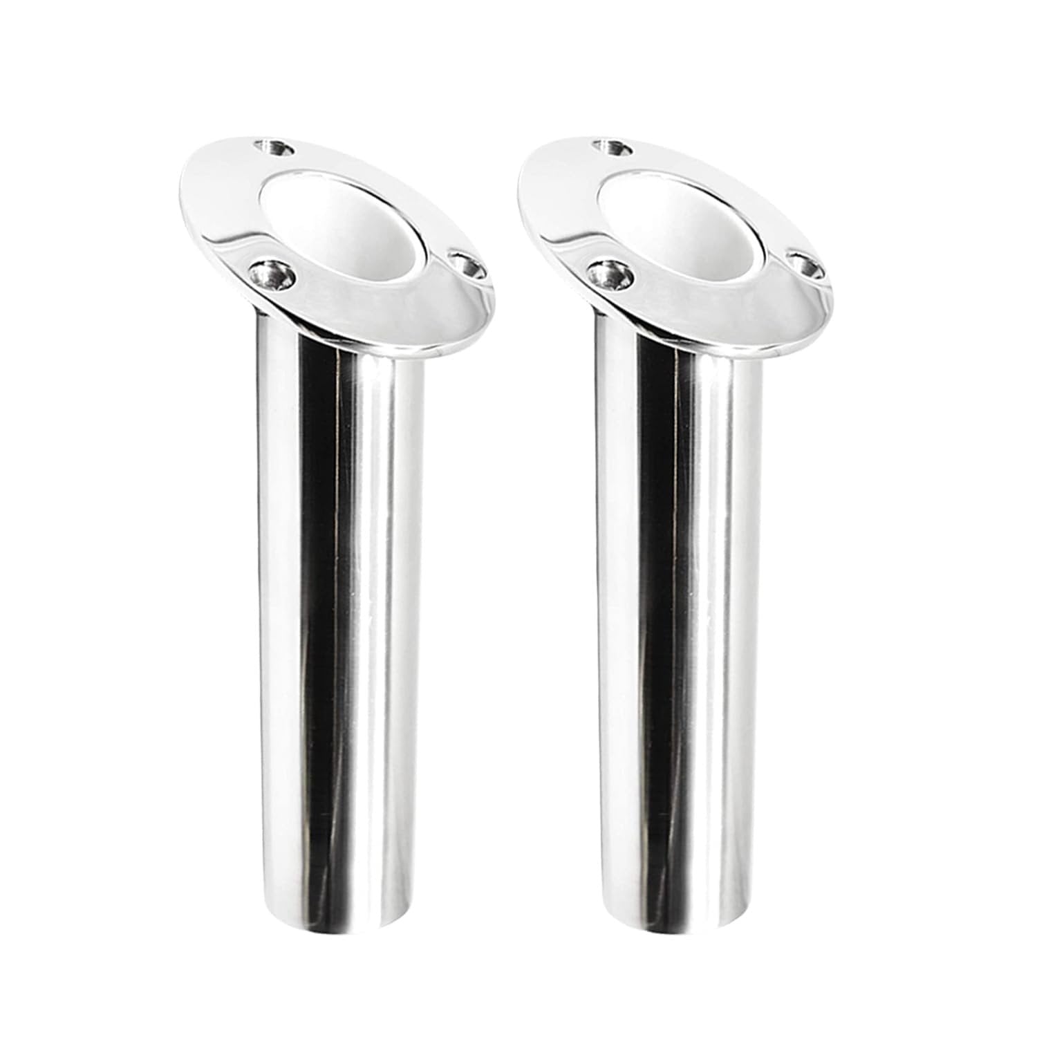 Marine City Soportes para cañas de Pescar de Acero Inoxidable 316 de Alta Resistencia/Soportes para cañas de Pescar de Montaje Empotrado, con Drenaje -30 Grados