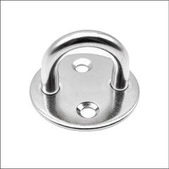 Marine City Medium Thick Ring Round Sail Shade Pad Eye Plate - Stainless Steel