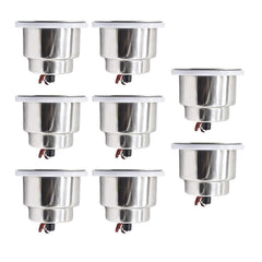 Marine City Stainless Steel Green LED Cup Holder with Drain Corrosion-Resistant