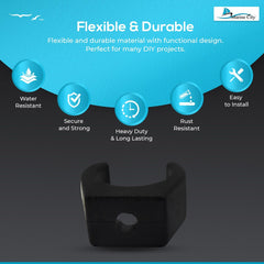 Marine City 7/8 inches Ladder Stowing/Hook Storage Clips for Boat (2 per Pack)