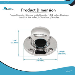 Marine City Stainless Steel Hinged Chain Deck Pipe – Durable, Functional Design