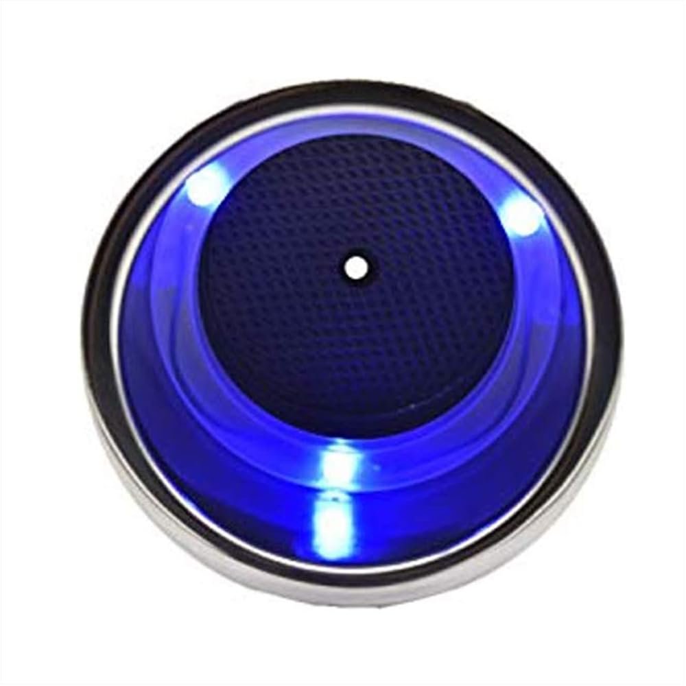 Marine City Stainless Steel LED Drink Cup Holder with Drain – 3 Blue LED Lights