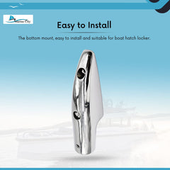 Marine City 10° Mount End Hand Rail Fitting – 316 Stainless Steel Bottom Mount