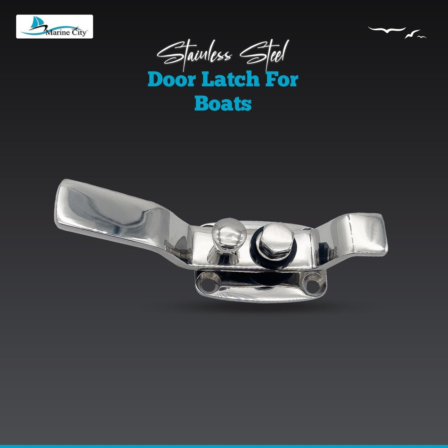 Marine City 304 Stainless Steel Door Latch – Adjustable Tension Lever MARINE CITY