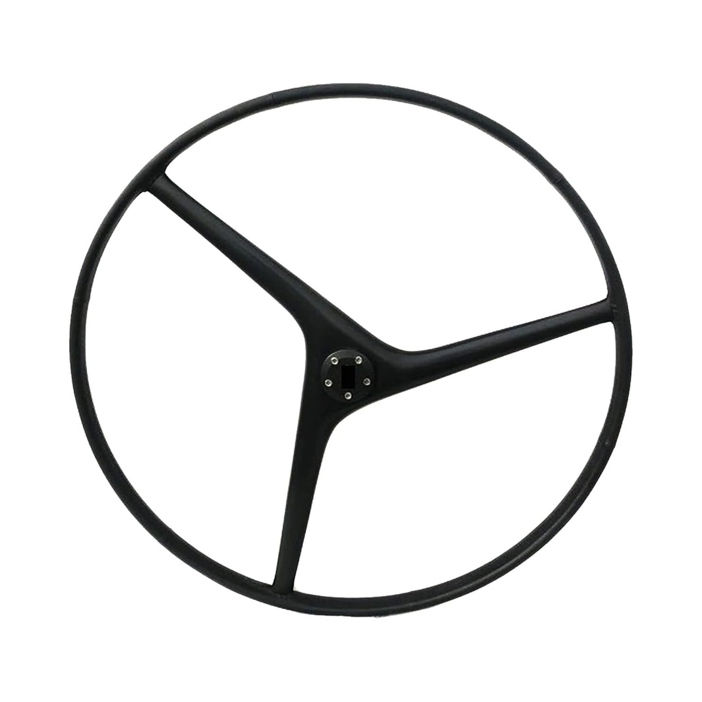 Marine City 925mm Carbon Fiber Steering Wheel, Wavy 3-Spoke Design, Leather Grip