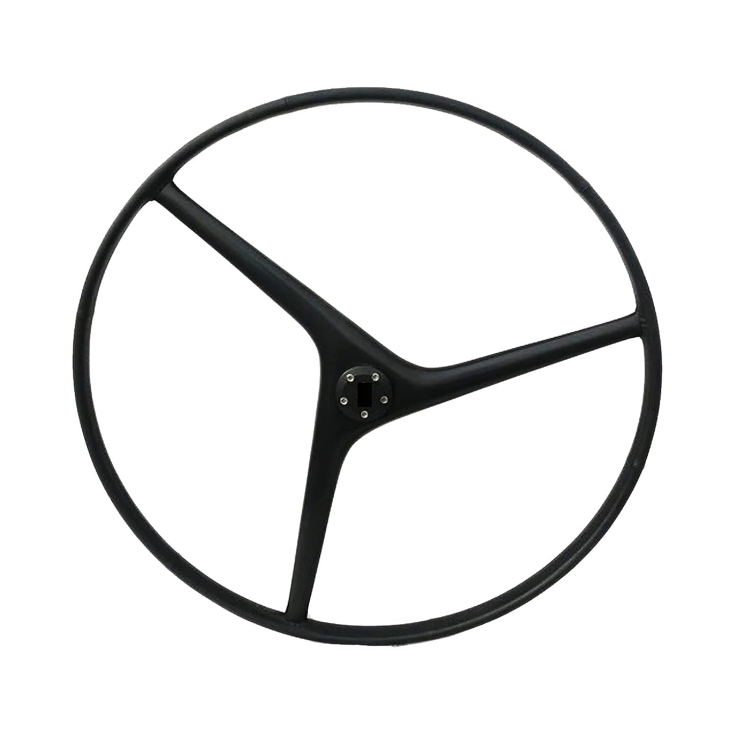 Marine City 925mm Carbon Fiber Steering Wheel, Wavy 3-Spoke Design, Leather Grip