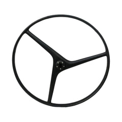 Marine City 925mm Carbon Fiber Steering Wheel, Wavy 3-Spoke Design, Leather Grip