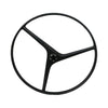 Marine City 925mm Carbon Fiber Steering Wheel, Wavy 3-Spoke Design, Leather Grip
