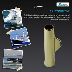 Marine City Gold Powder Coated Aluminum Flared Weld-On Fishing Rod Holder