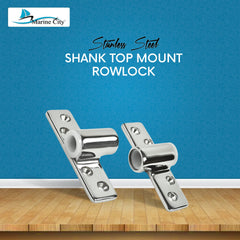 Marine City 316 Stainless-Steel 1/2 Inches Shank Side Mount Rowlock/Oarlock Socket (2 Per Pack)