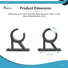 Marine City Black Nylon Boat Ladder Storage Clips – Pole Holders (Pack of 2)