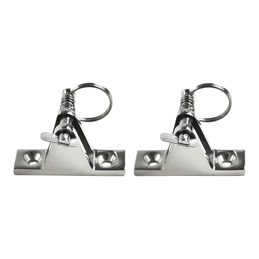MARINE CITY Stainless Steel Bimini Top Hinge 90° w/ Quick-Release Pin (2 Pcs)