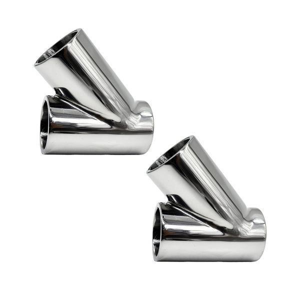 Marine City Stainless Steel 3-Way Tee Connector Hand Rail Fittings– 45°/60°/90°