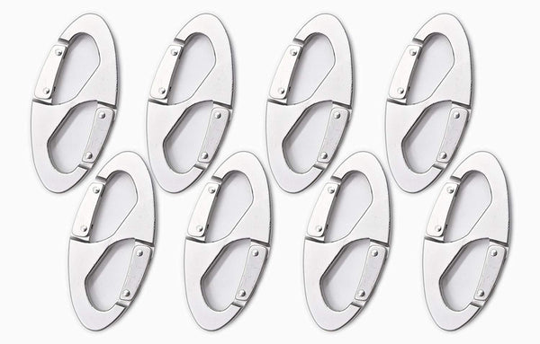 Marine City Aluminum Alloy 8-Shape Carabiner/Buckle Snap Clip Hook for Outdoor (8pcs)