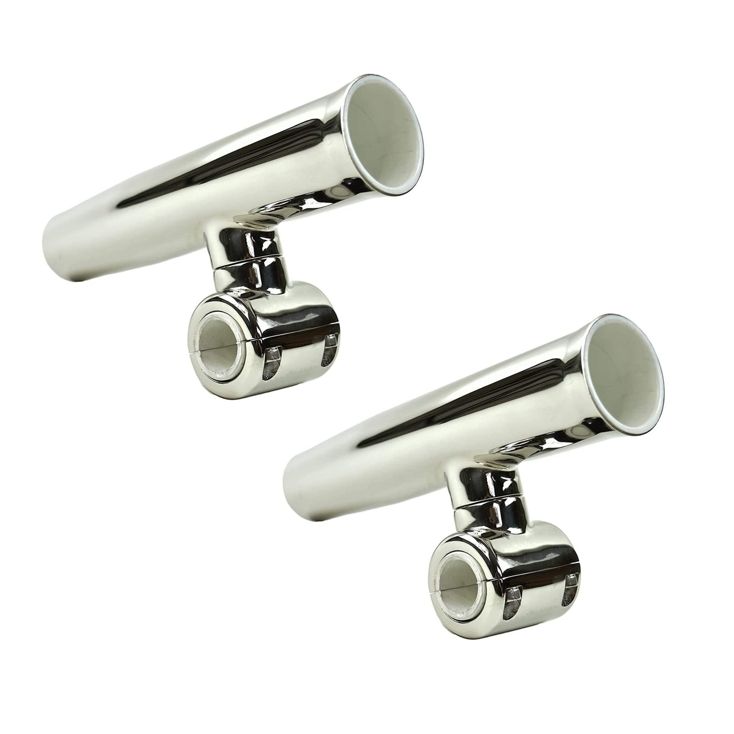 MARINE CITY Soporte para caña de pescar ajustable con abrazadera resistente y resistente para rieles de 7/8 pulgadas y 1 pulgada (2 unidades)