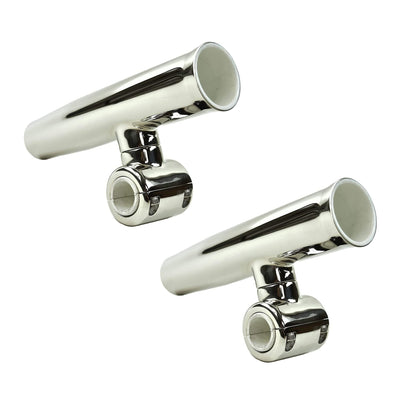 MARINE CITY Soporte para caña de pescar ajustable con abrazadera resistente y resistente para rieles de 7/8 pulgadas y 1 pulgada (2 unidades)