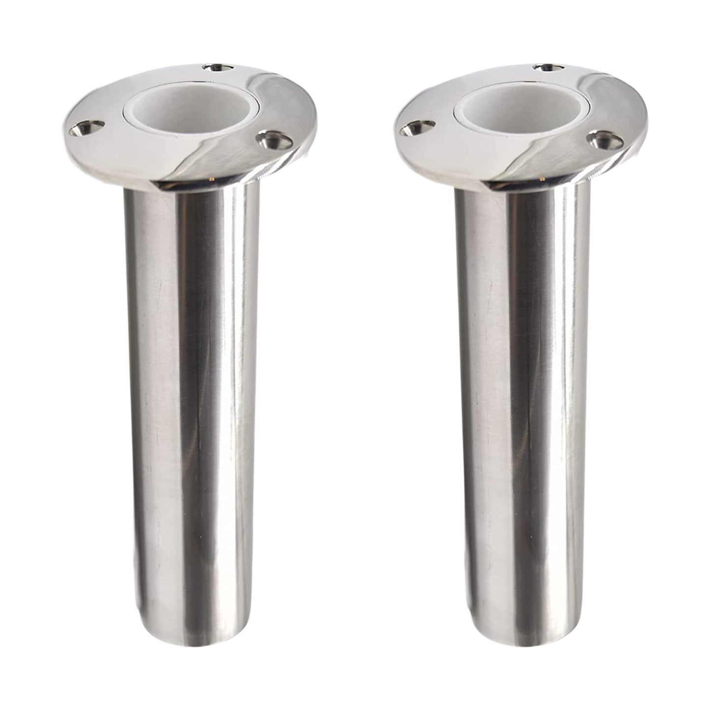 Marine City Stainless Steel Flush-Mount Fishing Rod Holder with Drain (2 Pcs) Marine City