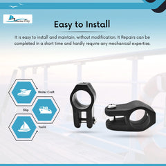 Marine City Bimini Top Boat Jaw Slides Black Nylon Corrosion-Resistant (2 Pcs)