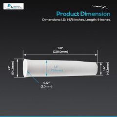 Marine City Vinyl Inserts for Fishing Rod Holder 2 Pcs (1-5/8 inch I.D, 9 inch Length)