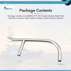 Marine City Wind Direction Indicator Light Holder – 304 Stainless Steel, Durable