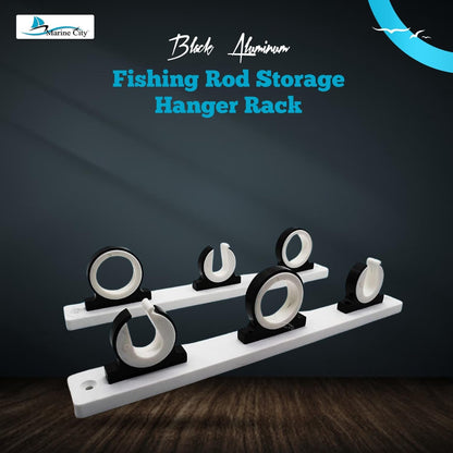 Marine City 3-Rod Reel Fishing Rod Storage Hanger Rack – Aluminum Marine City
