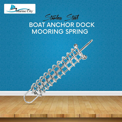Marine City Boat Anchor Dock Line Mooring Spring – 304 Stainless Steel, 14-9/16" Marine City