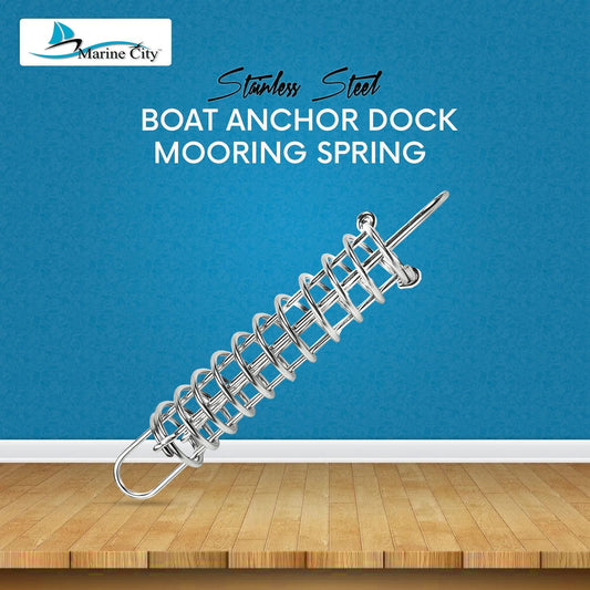 Marine City Boat Anchor Dock Line Mooring Spring – 304 Stainless Steel, 14-9/16" Marine City