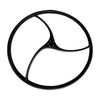 MARINE CITY 925mm Carbon Fiber Steering Wheel – Wavy 3 Spoke Design, UV-Coated
